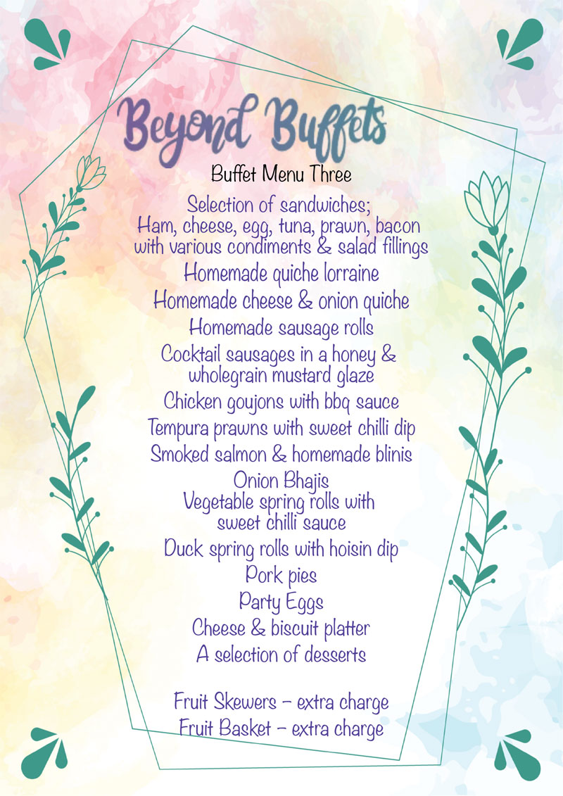 Buffet Menus