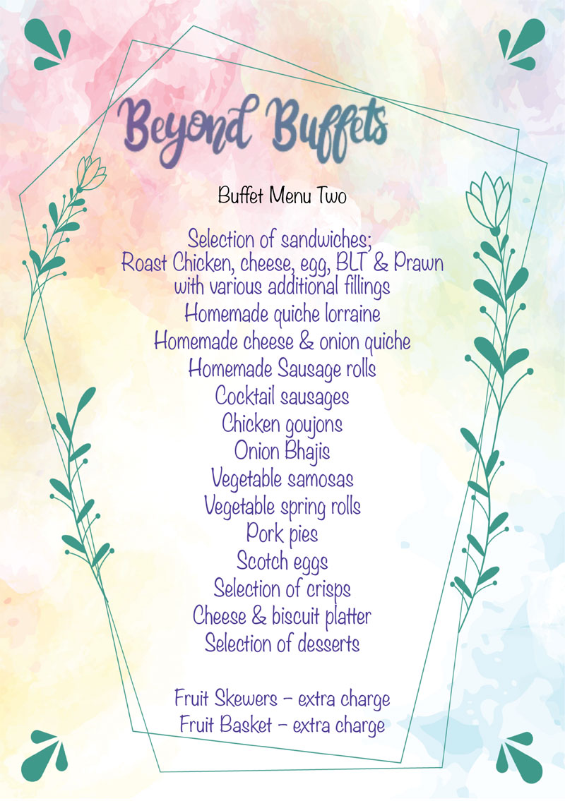 Buffet Menus